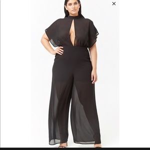 plus size sheer jumpsuit